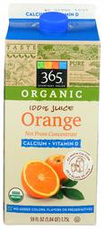 365 EVERYDAY VALUE Organic Calcium And Vitamin D Orange Juice, 59 FZ