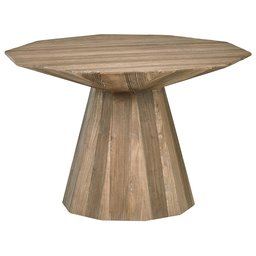 Amazon Brand – Rivet Modern Global Hexagonal Elm Dining Table, 47.2