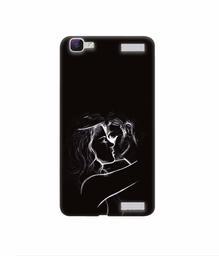 Amazon Brand - Solimo Designer Kissing Couple 3D Printed Hard Back Case Mobile Cover for Vivo V1 Max