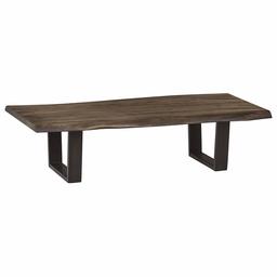 Amazon Brand – Stone & Beam Garrett Rustic Acacia-Wood Coffee Table with Iron Legs, 52