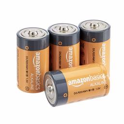 AmazonBasics D Cell Everyday Alkaline Batteries (4-Pack)