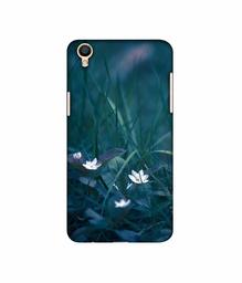 Amazon Brand - Solimo Designer White Flower 3D Printed Hard Back Case Mobile Cover for Oppo F1 Plus