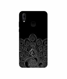 Amazon Brand - Solimo Designer Peacock Pattern 3D Printed Hard Back Case Mobile Cover for Vivo Y95