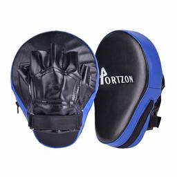 Portzon - Guantes de Boxeo curvados de Piel, Ideales para Artes Marciales Mixtas, Muay Thai Kickboxing, 1 par