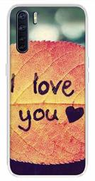 Amazon Brand - Solimo Designer Multicolor I Love U Printed Soft Back Case Mobile Cover for Oppo F15