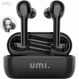 UMI by Amazon Écouteurs sans Fil Bluetooth 5.0 Hybrides Quad Drivers écouteur Umibuds Double Haut-parleurs stéréo sans Fil dynamiques des Basses Profondes imperméable IPX7 écouteurs sans Fil (Noir)