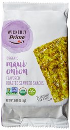 Wickedly Prime Organic Roasted Seaweed Snacks, Maui Onion Flavored, 0.17 Ounce