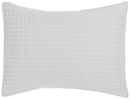 Pinzon Reversible Square Matelasse Standard Sham, White/Silver