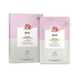 FIND - Soothing Hydrogel, Drip-Free Sheet Mask with Lotus Flower - 10 Pack