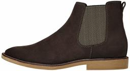 find. Men's Chelsea Boots, Grau (Anthracite Suede Look), 12 UK