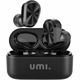 Umi. Essentials TWS Bluetooth 5.0 IPX7 W9 Wireless In-Ear Headphones for iPhone Samsung, Huawei with Patented Smart Metal Charging Case