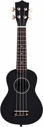 AmazonBasics Starter Ukulele Bundle with Strings, Tuner, Strap, and Bag - 21-Inch Basswood, Black