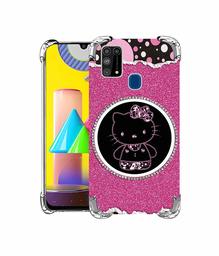 Amazon Brand - Solimo Designer Kitty with Glitter UV Printed Soft Back Case Mobile Cover for Samsung Galaxy M31