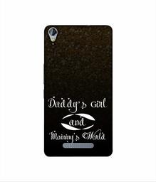 Amazon Brand - Solimo Designer Daddy's Girl and Mummy World 3D Printed Hard Back Case Mobile Cover for Micromax Canvas Juice 3Plus Q394