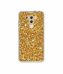 Amazon Brand - Solimo Designer Golden Sparkle UV Printed Soft Back Case Mobile Cover for I Kall K4