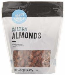 Amazon Brand - Happy Belly Roasted & Salted California Almonds, 16 Ounce