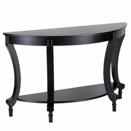 Amazon Brand – Ravenna Home Traditional Solid Pine End Table, 28'' H, Black Finish