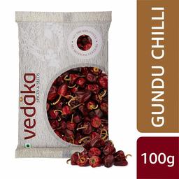 Amazon Brand - Vedaka Gundu Chilli (Lal Mirch), 100g