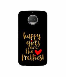 Amazon Brand - Solimo Designer Happy Girls are The Prettiest UV Printed Soft Back Case Mobile Cover for Motorola Moto G5S Plus