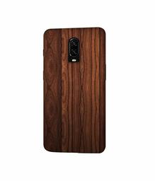 Amazon Brand - Solimo Designer Wooden Texture 3D Printed Hard Back Case Mobile Cover for OnePlus 6T