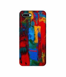 Amazon Brand - Solimo Designer Multiolor Brush Texture on Wall 3D Printed Hard Back Case Mobile Cover for Oppo A7