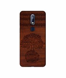 Amazon Brand - Solimo Designer Engraved Patten 3D Printed Hard Back Case Mobile Cover for Nokia 7.1