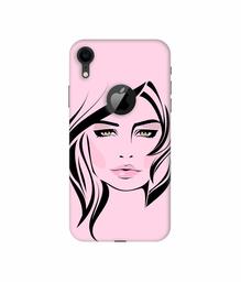 Amazon Brand - Solimo Designer Pink Lady Pattern 3D Printed Hard Back Case Mobile Cover for Apple iPhone XR (Logo Cut)