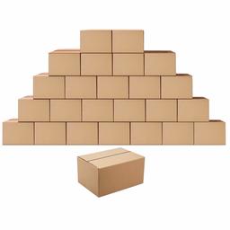 UMI. Essentials 25 Pack Moving Packing Mailing Storage Cardboard Boxes, 8x6x4 inches