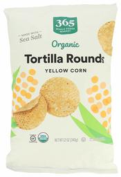 365 Everyday Value, Organic Yellow Corn Tortilla Rounds, Salted, 12 oz