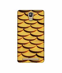 Amazon Brand - Solimo Designer Wooden Semi Circle Texture 3D Printed Hard Back Case Mobile Cover for Gionee Marathon M5 Plus