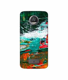 Amazon Brand - Solimo Designer Multicolor Glass Color 3D Printed Hard Back Case Mobile Cover for Moto Z2 Play