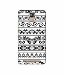 Amazon Brand - Solimo Designer Black Multi Patterns 3D Printed Hard Back Case Mobile Cover for Gionee Marathon M5 Plus