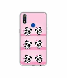 Amazon Brand - Solimo Designer Panda Pattern UV Printed Soft Back Case Mobile Cover for Realme 3 Pro