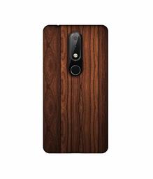 Amazon Brand - Solimo Designer Wooden Texture 3D Printed Hard Back Case Mobile Cover for Nokia 6.1 Plus