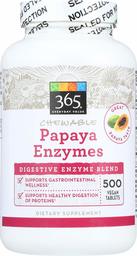 365 Everyday Value, Chewables Papaya Enzymes, 500 ct