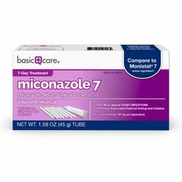 Basic Care Miconazole 7, Miconazole Nitrate Vaginal Cream (2%) & 7 Disposable Applicators