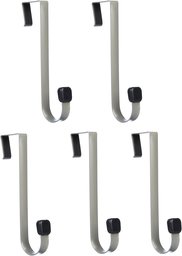 AmazonBasics Over The Door Five Hooks, Nickel