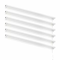 AmazonCommercial Linkable Motion Sensing LED Utility Shop Light with Bypass Switch, 4-Foot, 4500 Lumens, 40 Watt, Energy Star and ETL Certified | Cool White, 6-Pack