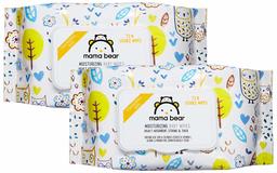 Amazon Brand - Mama Bear Premium Moisturizing Baby Wet Wipes - 72 wipes/pack (Pack of 2, With Lid)