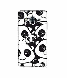 Amazon Brand - Solimo Designer Panda Texture 3D Printed Hard Back Case Mobile Cover for Samsung Galaxy J3 Pro