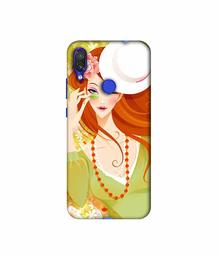 Amazon Brand - Solimo Designer Lady with Hat 3D Printed Hard Back Case Mobile Cover for Xiaomi Redmi Note 7 Pro