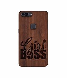 Amazon Brand - Solimo Designer Girl Boss On Wood UV Printed Soft Back Case Mobile Cover for Lava Z90