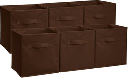 AmazonBasics Foldable Storage Cubes (6 Pack), Brown