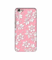 Amazon Brand - Solimo Designer White Flower Pattern 3D Printed Hard Back Case Mobile Cover for Vivo Y69