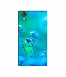 Amazon Brand - Solimo Designer Blue Flower UV Printed Soft Back Case Mobile Cover for Sony Xperia R1 Plus