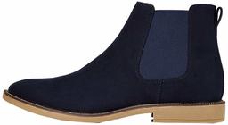 find. Men's Chelsea Boots, Blau (Navy Suede Look), 11 UK