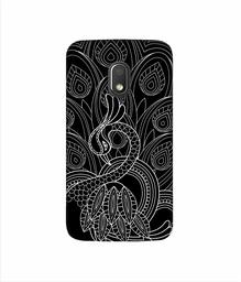 Amazon Brand - Solimo Designer Peacock Feather Pattern 3D Printed Hard Back Case Mobile Cover for Motorola Moto G4 Play