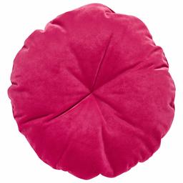 Amazon Brand – Rivet Mid-Century Round Velvet Throw Pillow - 16 x 16 Inch, Magenta