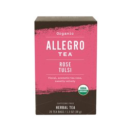 ALLEGRO TEA Organic Rose Tulsi Tea, 20 CT