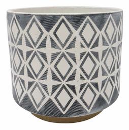 Amazon Brand – Rivet Geometric Ceramic Planter, 8.625